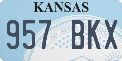 KS license plate 957BKX
