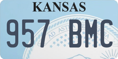 KS license plate 957BMC