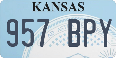 KS license plate 957BPY