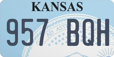 KS license plate 957BQH