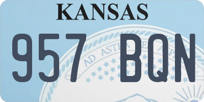 KS license plate 957BQN