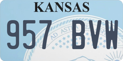 KS license plate 957BVW