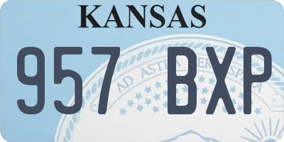 KS license plate 957BXP