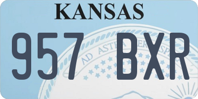 KS license plate 957BXR