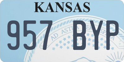 KS license plate 957BYP
