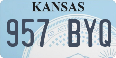 KS license plate 957BYQ