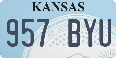 KS license plate 957BYU
