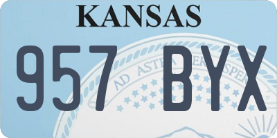 KS license plate 957BYX