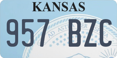 KS license plate 957BZC