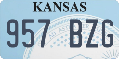 KS license plate 957BZG