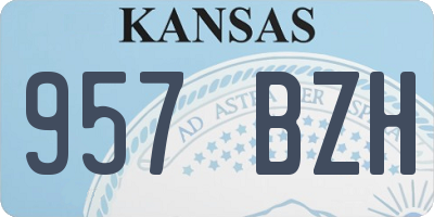 KS license plate 957BZH