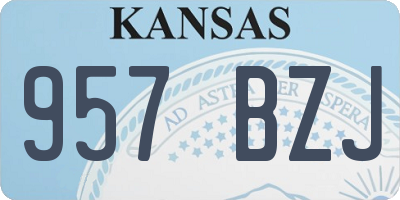 KS license plate 957BZJ