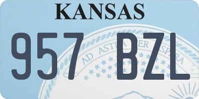 KS license plate 957BZL