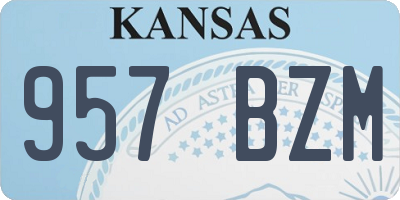 KS license plate 957BZM