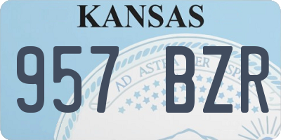 KS license plate 957BZR