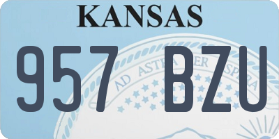 KS license plate 957BZU