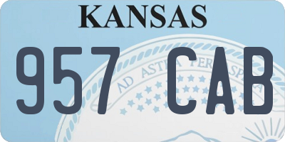 KS license plate 957CAB