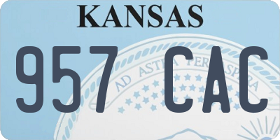 KS license plate 957CAC