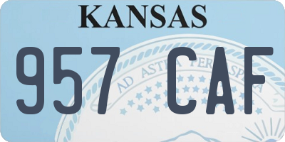 KS license plate 957CAF