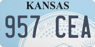 KS license plate 957CEA