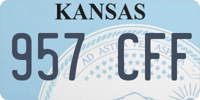 KS license plate 957CFF