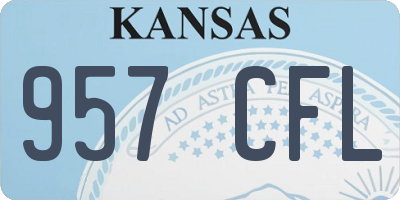 KS license plate 957CFL