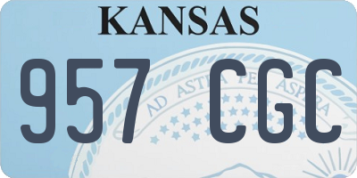 KS license plate 957CGC