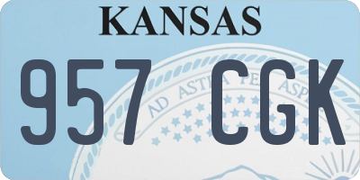 KS license plate 957CGK
