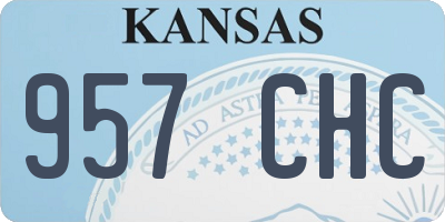 KS license plate 957CHC