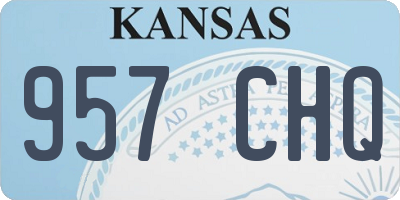 KS license plate 957CHQ