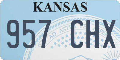 KS license plate 957CHX