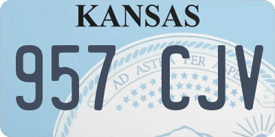 KS license plate 957CJV
