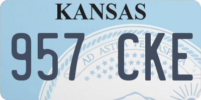 KS license plate 957CKE