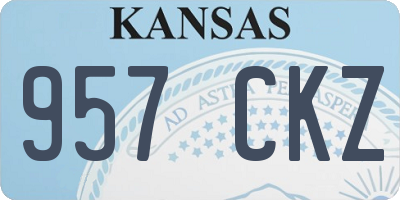 KS license plate 957CKZ