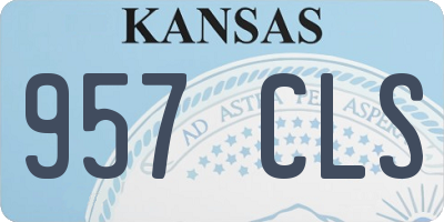 KS license plate 957CLS