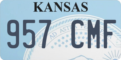 KS license plate 957CMF