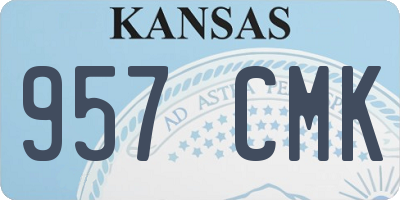 KS license plate 957CMK