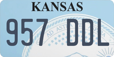 KS license plate 957DDL
