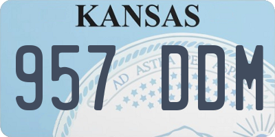 KS license plate 957DDM