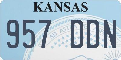 KS license plate 957DDN