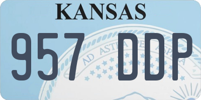 KS license plate 957DDP