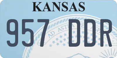 KS license plate 957DDR