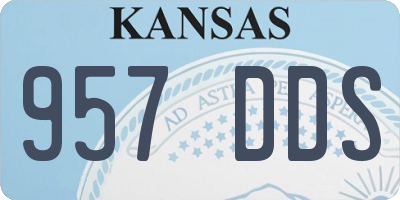KS license plate 957DDS