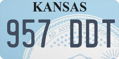 KS license plate 957DDT