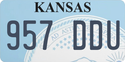 KS license plate 957DDU