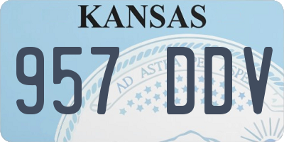 KS license plate 957DDV
