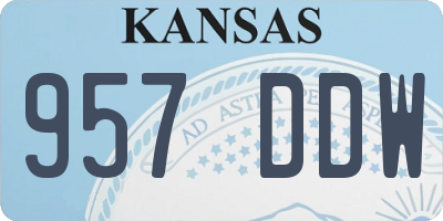 KS license plate 957DDW
