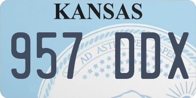 KS license plate 957DDX