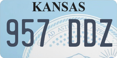 KS license plate 957DDZ