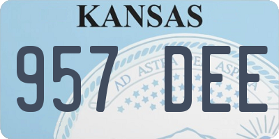 KS license plate 957DEE